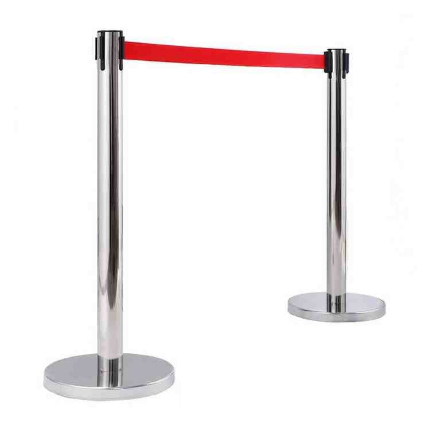 ستاند تشريفة فضي شريط احمر